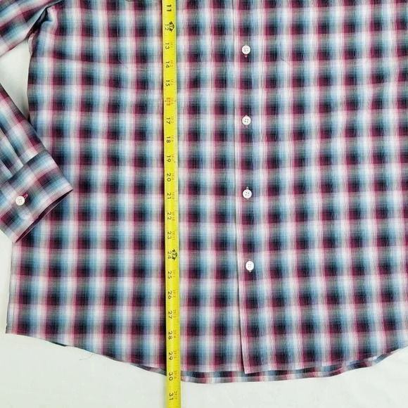 Michael Kors XL Check/Plaid Dual Flip Pocket Men's - Picture 5 of 7